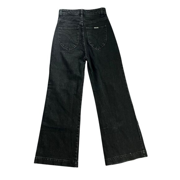 Rolla’s Black High Rise Wide Leg Jeans Women’s Size 24 Aussie 6 G’Day Mate - Picture 9 of 12